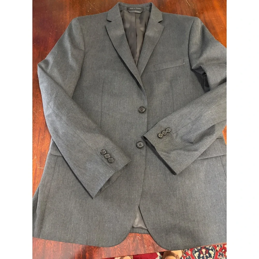 Lauren Ralph Lauren Mens Blazer 20R Charcoal Grey 2-Button Sport Coat Jacket